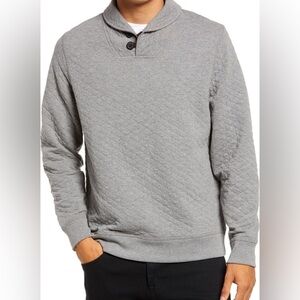 Billy Reid Diamond Quilt Shawl Pullover Sweater